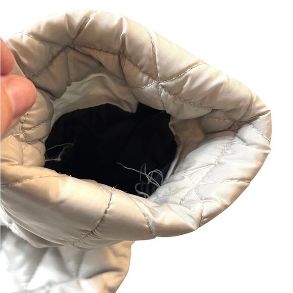 L.L. Bean Women’s Quilted Puffer Jacket Size Large Light Gray Zip Front - Picture 7 of 8